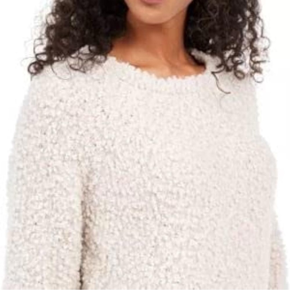 Cozy White Textured Sweater